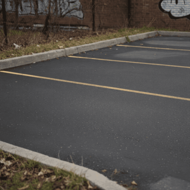 Plaza de parking limpia después de limpiar con Sernet Serveis.
